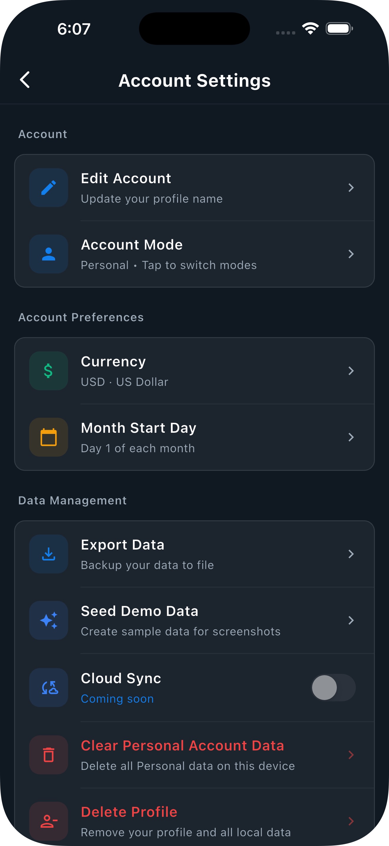 Create your Spendary account